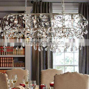 12.10-15 Diffused sparkling light through faceted crystals for an extraordinary effect CRYSTAL RECTANGULAR CHANDELIER