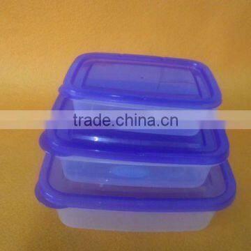 0.25L/0.55L/1.0L plastic food storage container set