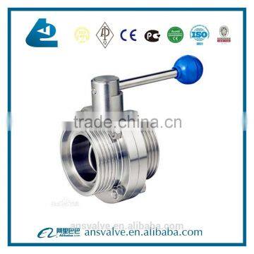 DN14-DN150 Stainless Steel Food Grade Clamped Butterfly Valve photo-6