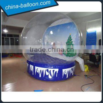 Transparent inflatable christmas ball inflatable human snow globe for decoration