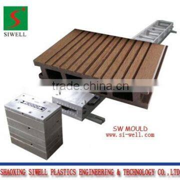 2016 hot sell PVC PE wood plastic garden WPC decking flooring profile extrusion mould/die tool
