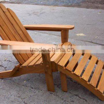 472YF Customized leisure Wooden Adirondack Chair with foot rest