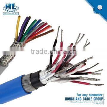 Copper conductor XLPE insulated Single pair 2 core Shielded twisted pair cable / Screen control or instrumentation power cable