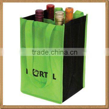 Promotional Non Woven Four Bottle Wine Bag
