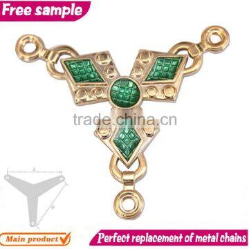 Green crystal chains jellies shoe decorative for lady