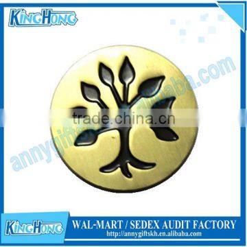 Gold plated metal branch pattern design Ball Marker