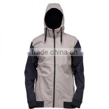 Melanged Shell Fabric Mens Snow Board Jacket Active Outwear