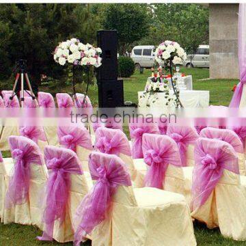 Hot Sale Purple Organza Chair Sashes