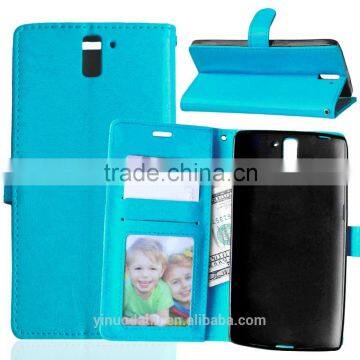 Cell Phone PU Leather Flip Card-slot Case for OnePlus 1 photo-3