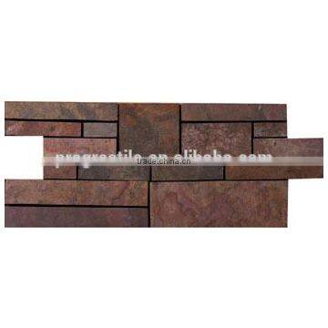 slate mosaic, natural stone mosaics, modern house mosaic design(PMSG321)