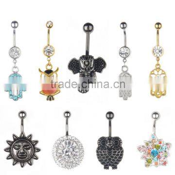 2016 newest belly navel ring ,fashion body jwelry piercing belly button navel rings india ,wholesale belly navel ring