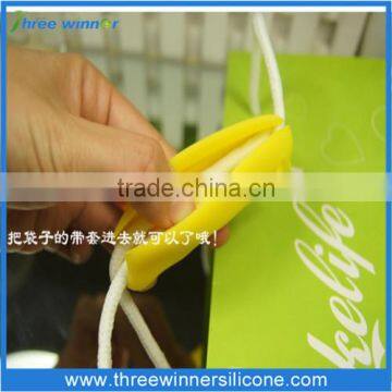 Durable silicone shopping bag holder