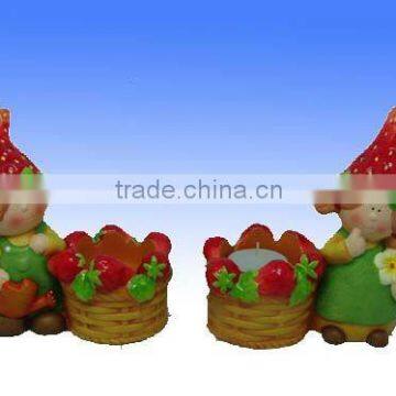 Strawberry Doll Candleholder