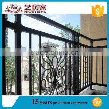 Alibaba China Wholesale black powder coated metal railing pickets and metal balcony railing