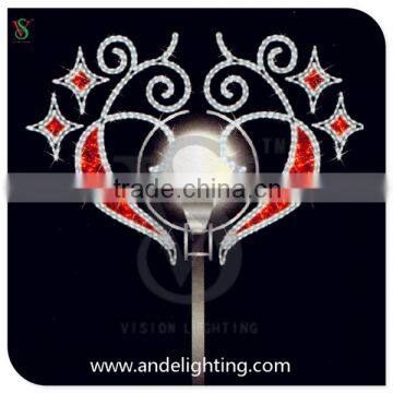 2D pole motif light for Christmas outdoor decoration