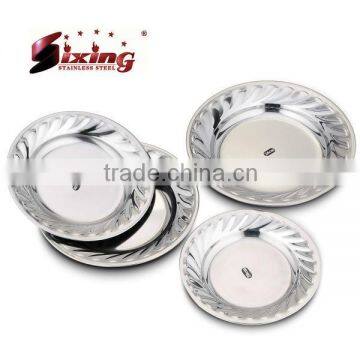 2013Best Seller Indian Stainless Steel Round Dishes