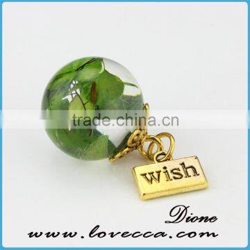 Real Fern Beautiful Pendant 20mm Size Wish Charm Necklace Pendant photo-2