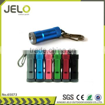 Ningbo JELO Promotion Zipper Torch Super Bright 1LED Keychain Light Cheaper Keylight Gift Flashlight