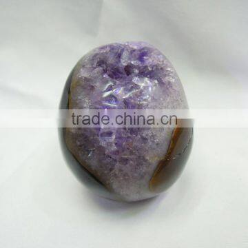 Small Size Carved Natural Amethyst Quartz Skulls With Geode All by Handmade Good for Art Collection photo-4