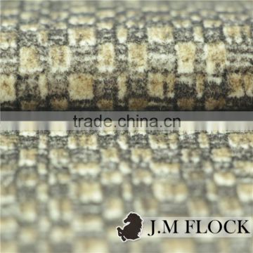 Factory printed furniture fabric design flocked cheap fabric