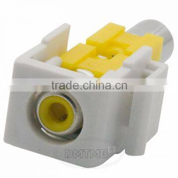 Keystone RCA Connector With Yellow Color