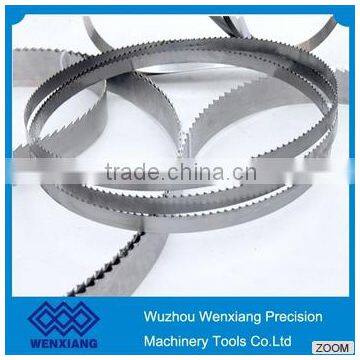 Bone and frozen meat cutting band saw blade with hard teeth