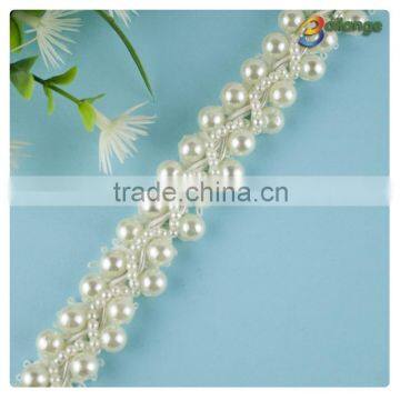 2016 High quality beaded braided garment trim for wedding dress