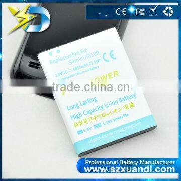 China factory 3.8v 6000mah replacement li-ion battery +back cover for s4mini