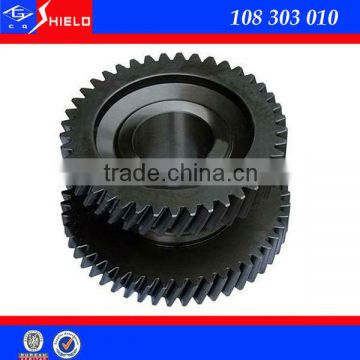 108303010 4 5speed shaft double gear for howo, sinotruck gearbox s6-90 5s-111 s6-80