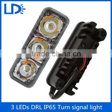 High brightness auto DRL 3 LED daytime running light for all cars