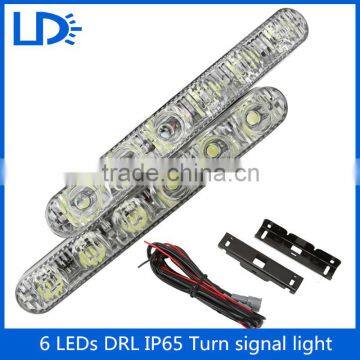 2in1 White & Yellow Car LED Daytime Running Light Fog Driving Lamp Turn Signal Light