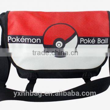 Pokemon pikachu poke ball anime satchel shoulder bag canvas bag messenger (YX-Z028)