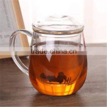 FDA Certification Standard 410ml/550ml Borosilicate Glass Tea Pot With Tea Strainer. photo-3