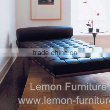 trade assurance foshan furniture black pu leather barcelona sofa bed