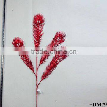 Artificial Branches red color for christmas home decoration