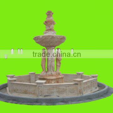 Garden Women Statue Carved Marble Fountain