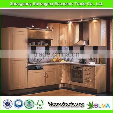 waterproof poplar custom made wood kitchen cabinets