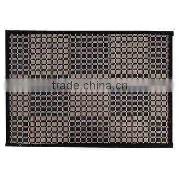 natural and black bamboo placemat with non-woven backing