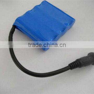 lithium ion rechargeable 18650 7.4V&8.4V 2S2P 4400mAh battery pack