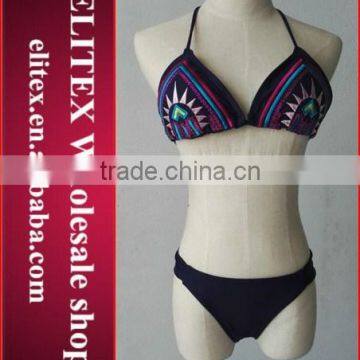 Wholesale Bohemia Black Sexy Crochet Fashion Woman Mature Swimsuit 2017
