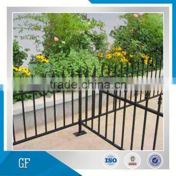 Powder Coated Small Black Steel Garden Fence