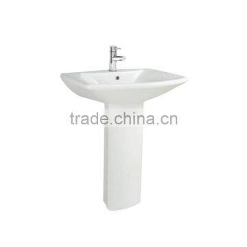 Rectangular type foot stand full pedestal ceramic sink