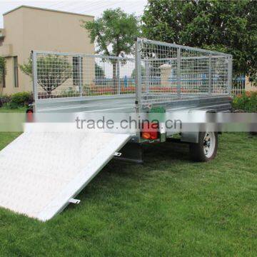 6x4/7x4/7x5/8x5 galvanized caged trailer