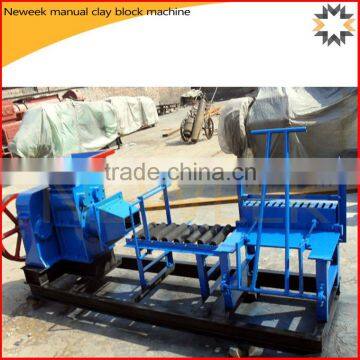 Neweek small unfired manual clay block making machine