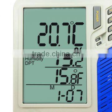 Wallmount / Desktop Temperature Humidity RH Datalogger Monitor Calendar Clock Dew Point Wet Bulb + 32000 Memory Taiwan Made photo-4