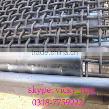 Hooked stone crusher screen mesh crimped wire mesh