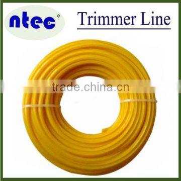 15m square nylon monofilament trimmer line/brush cutter nylon trimmer line