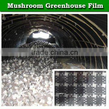 Black and white grid plastic greenhouse film for mushroom / bacteria growing house