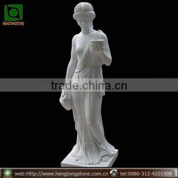 Hand Carved Famous Female White Marble Lady Statue