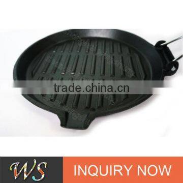 WS-FP08 9.5" or 10.6" Round Cast Iron Grill Pan photo-4